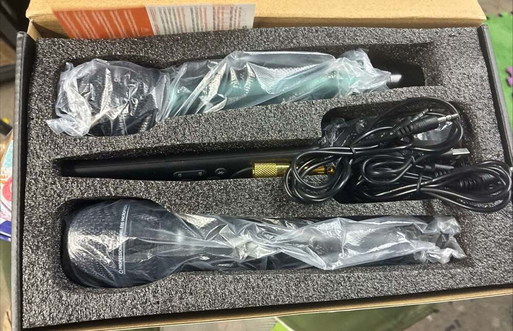 ECHOMUSSY Wireless Dual Microphone System with Receiver for Karaoke